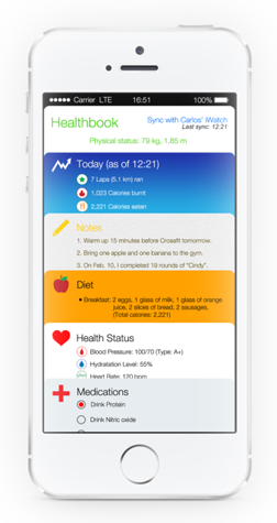 Healthbook mockup