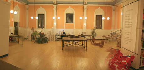 The Involution studio, located in historic Arlington, Massachusetts, used to be a ballroom.